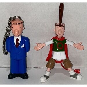 Doug Funnie Promotional Toys Keychains Mcdonald's Happy Meal Quailman Lot Of 2